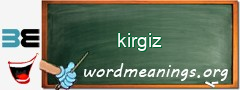 WordMeaning blackboard for kirgiz